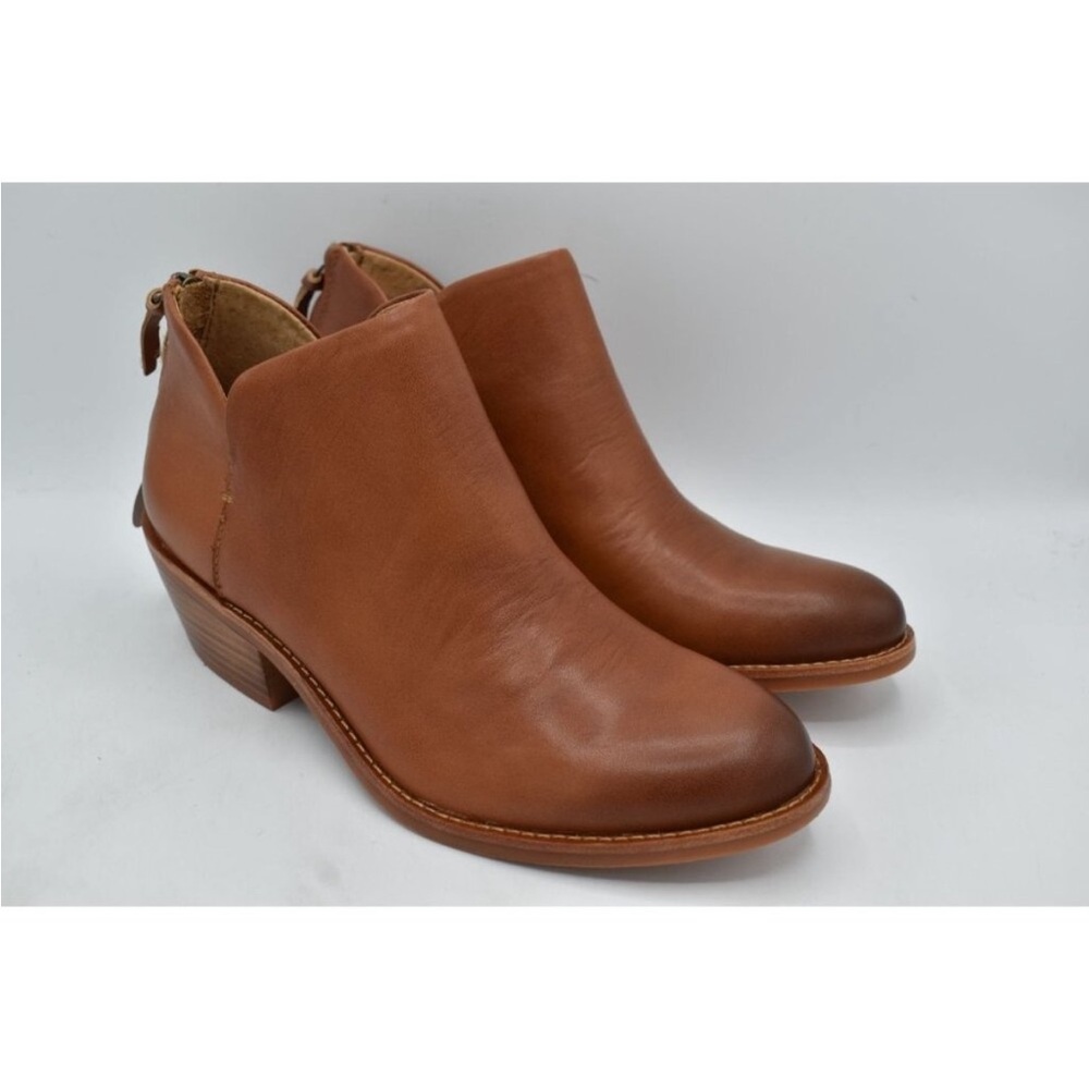 Sofft Cognac Leather Ankle Bootie - Picture 4 of 10